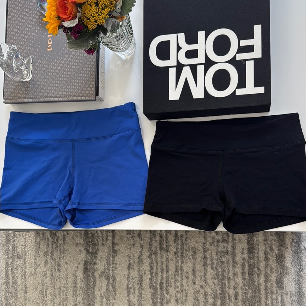 Women's Blue and Black Shorts